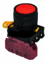 Nút nhấn IDEC Ø22 - Ø25 không đèn, nhấn giữ 1NC, màu đỏ :  YW1B-A1E01R