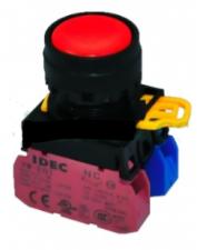 Nút nhấn IDEC Ø22 - Ø25 không đèn, nhấn giữ 1NO-1NC, màu đỏ :  YW1B-A1E11R